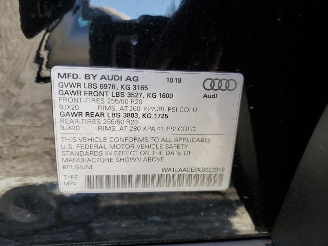 2019 AUDI E-TRON PRE - WA1LAAGE8KB023318