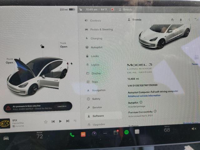 5YJ3E1EB7MF050688 Tesla MODEL 3