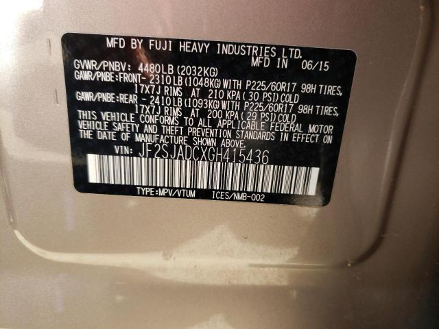JF2SJADCXGH415436 Subaru Forester 2.5i Premium