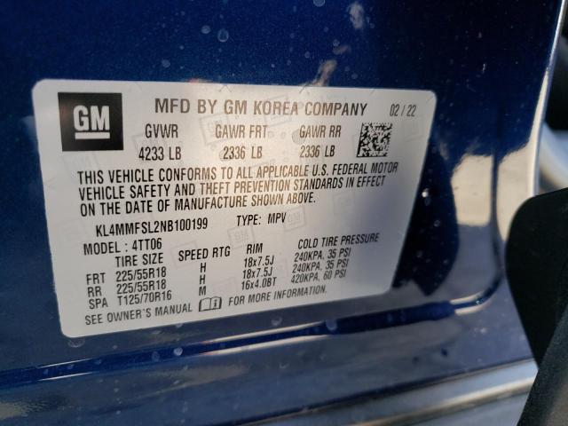KL4MMFSL2NB100199 Buick Encore Gx Essence