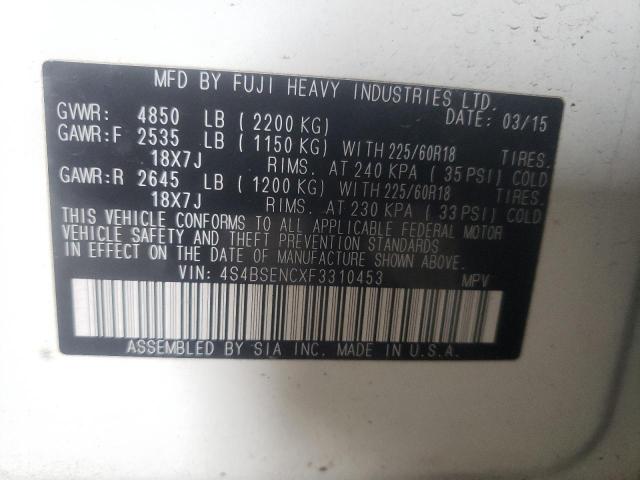 4S4BSENCXF3310453 Subaru Outback 3.6r Limited