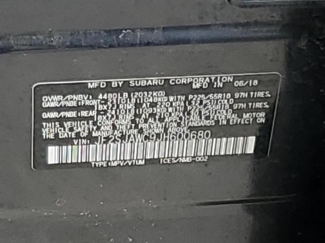 JF2SJAWC9JH600680 Subaru Forester 2.5i Touring
