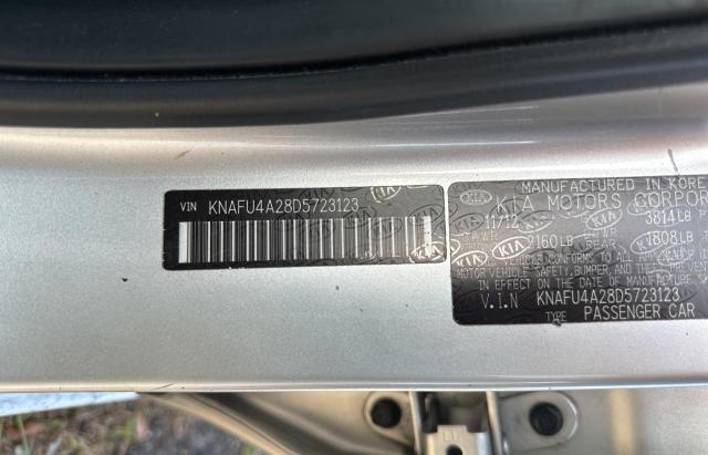 KNAFU4A28D5723123 KIA FORTE EX