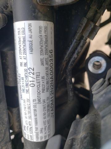 2022 YAMAHA XTZ690 JYADM12N2NA000356