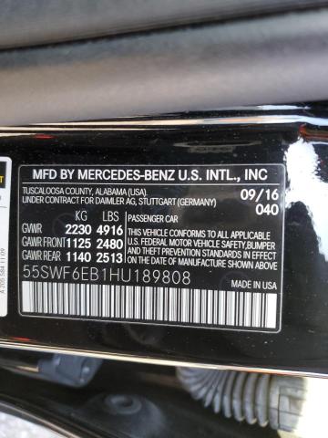 55SWF6EB1HU189808 Mercedes-Benz C 43 4matic Amg