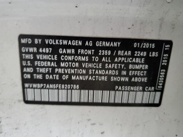 2015 VOLKSWAGEN CC SPORT - WVWBP7AN5FE820786