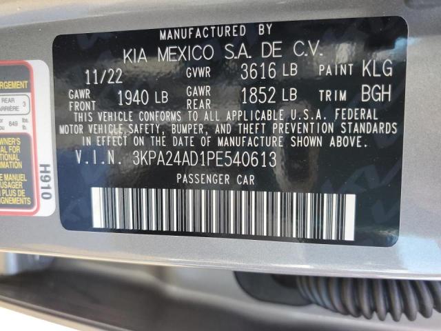 3KPA24AD1PE540613 KIA RIO LX