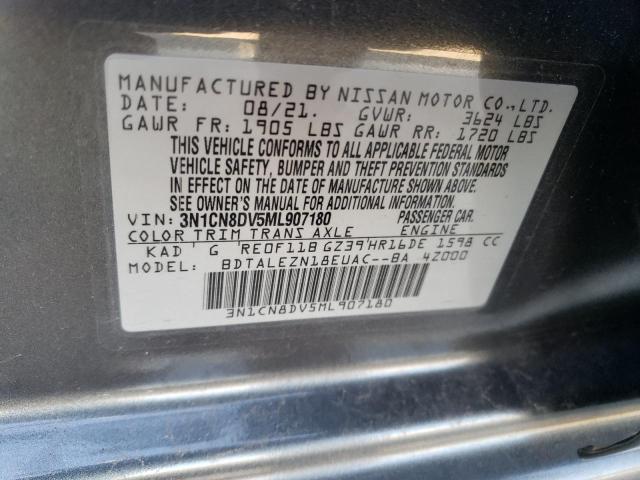 3N1CN8DV5ML907180 Nissan VERSA S