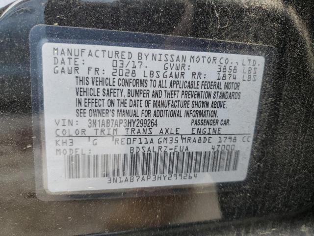 2017 NISSAN SENTRA S - 3N1AB7AP3HY299264