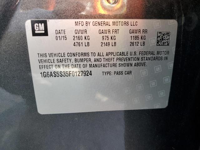 2015 CADILLAC CTS PERFOR - 1G6AS5S35F0127924