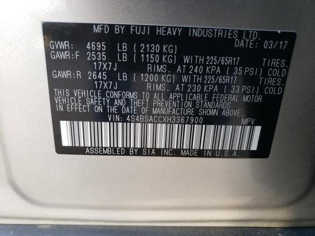4S4BSACCXH3367900 Subaru Outback 2.5i Premium