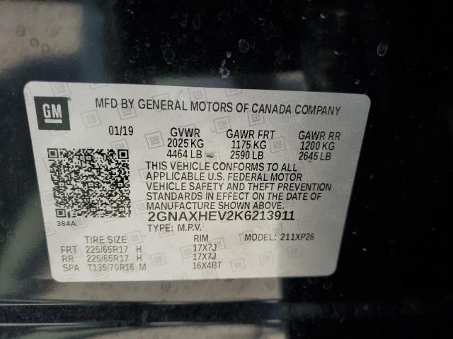 2GNAXHEV2K6213911 | 2019 Chevrolet equinox ls