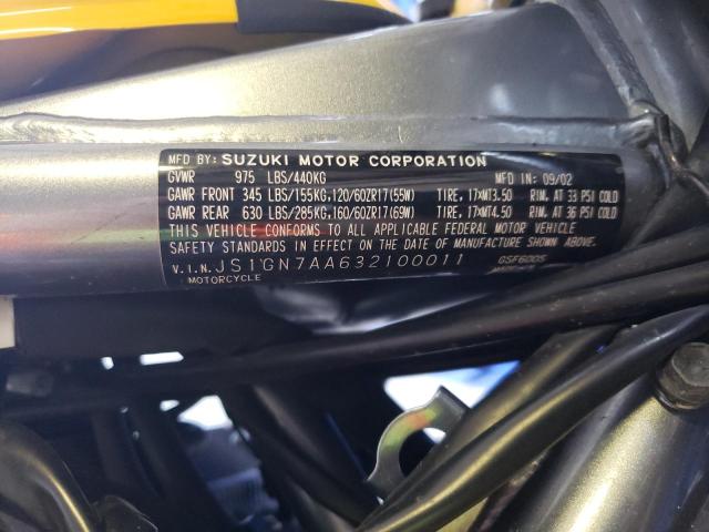2003 SUZUKI GSF600 S JS1GN7AA632100011