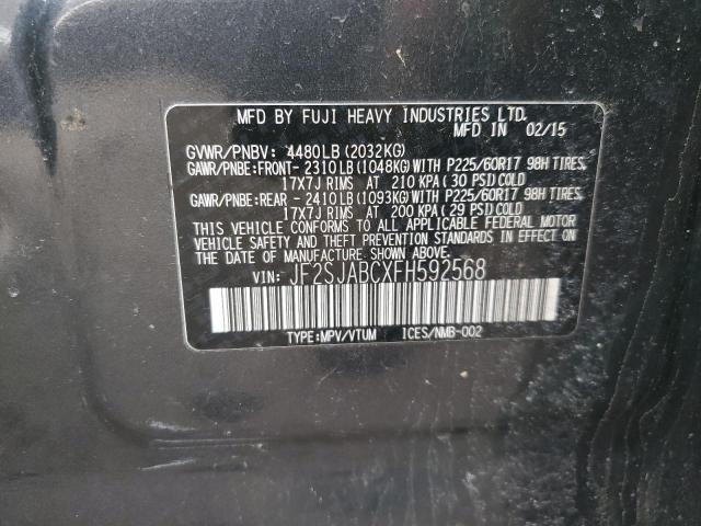 2015 SUBARU FORESTER 2 - JF2SJABCXFH592568