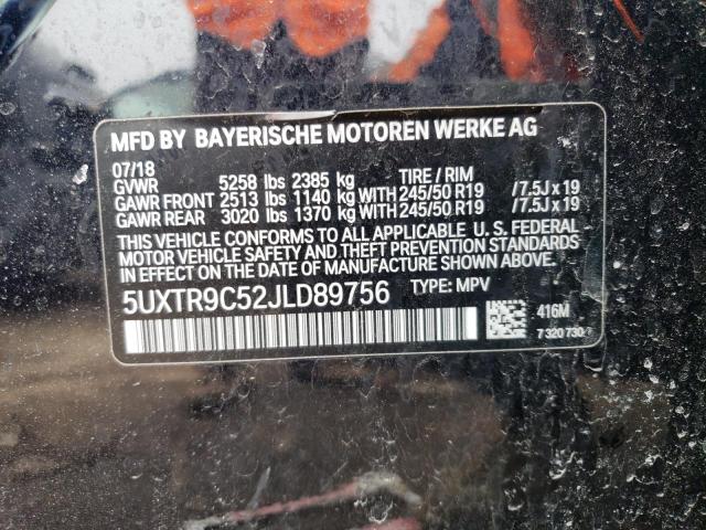 2018 BMW X3 XDRIVE3 - 5UXTR9C52JLD89756