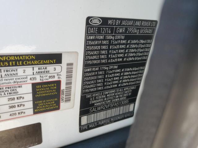 SALWR2VF5FA513085 Land Rover Range Rover Sport Hse
