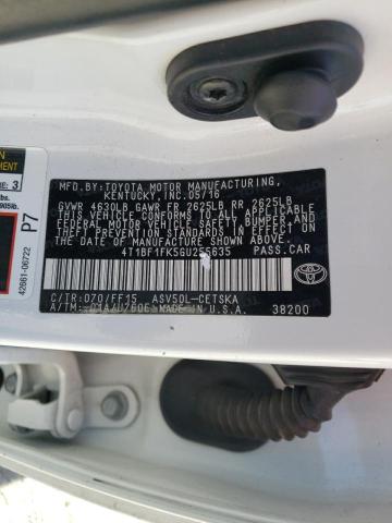 Toyota CAMRY LE 2016 4T1BF1FK5GU255635 Image 12