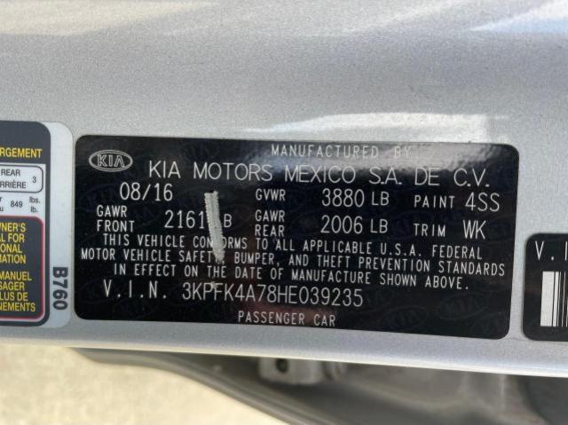 3KPFK4A78HE039235 KIA FORTE LX
