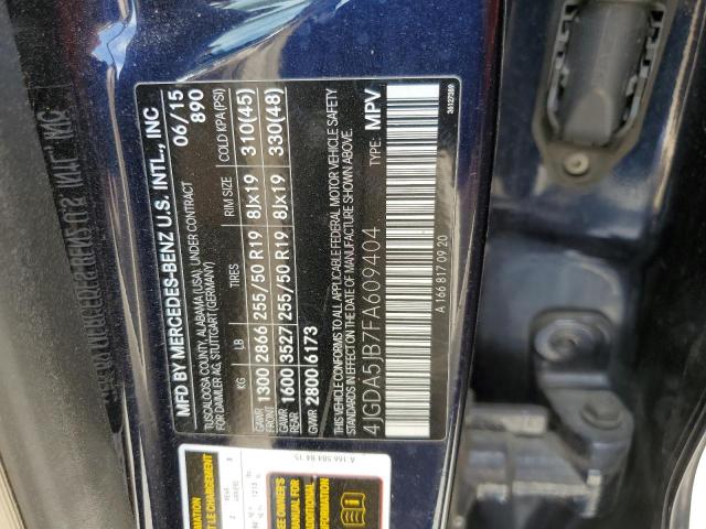 2015 MERCEDES-BENZ ML 350 - 4JGDA5JB7FA609404