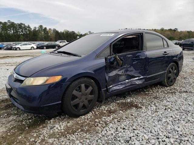 2008 Honda Civic Lx Синий vin: 1HGFA16588L037874