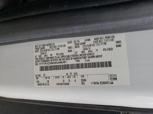 2016 FORD TRANSIT T- - 1FTYR1ZM6GKA96381