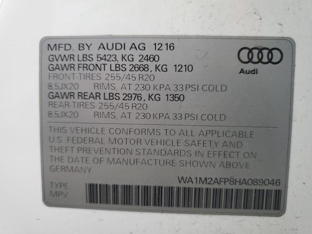 2017 AUDI Q-5 - WA1M2AFP8HA089046