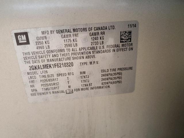 2GKALMEK1F6210320 GMC Terrain Sle