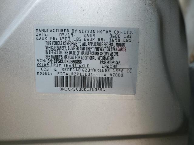 3N1CP5CU0KL560856 Nissan KICKS S