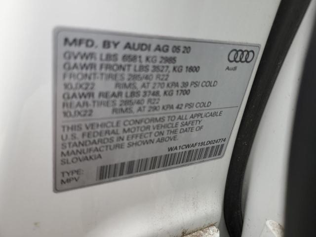 2020 AUDI SQ8 PRESTI WA1CWAF19LD024774