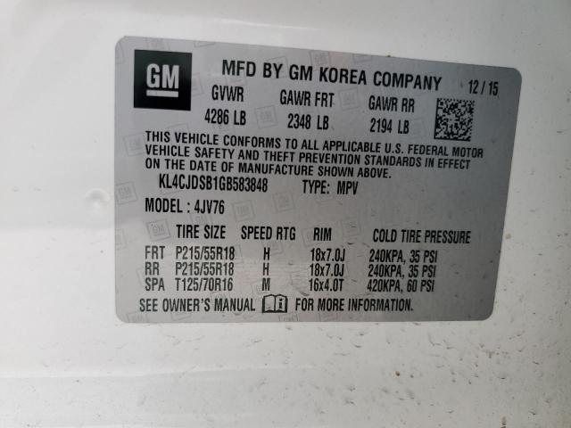 KL4CJDSB1GB583848 Buick Encore Premium