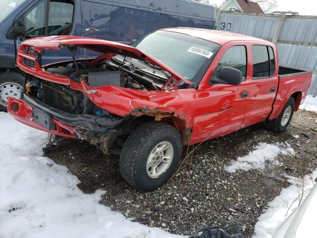 Salvage cars for sale from Copart Franklin, WI: 2000 Dodge Dakota Quattro