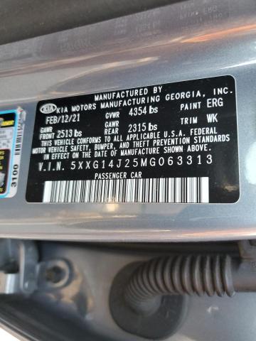 5XXG14J25MG063313 KIA K5 LXS