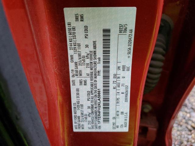 1FTER4FH2KLA59861 Ford RANGER XL