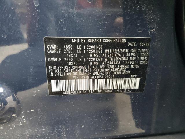 2023 SUBARU OUTBACK ON 4S4BTALC8P3129216