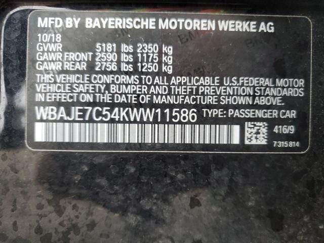 2019 BMW 540 XI - WBAJE7C54KWW11586