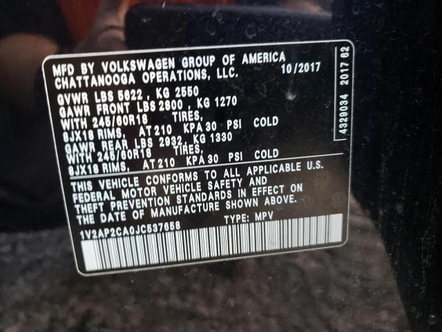 2018 VOLKSWAGEN ATLAS S - 1V2AP2CA0JC537658