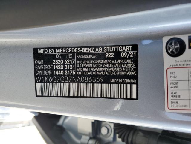 2022 MERCEDES-BENZ S 580 4MAT - W1K6G7GB7NA086369