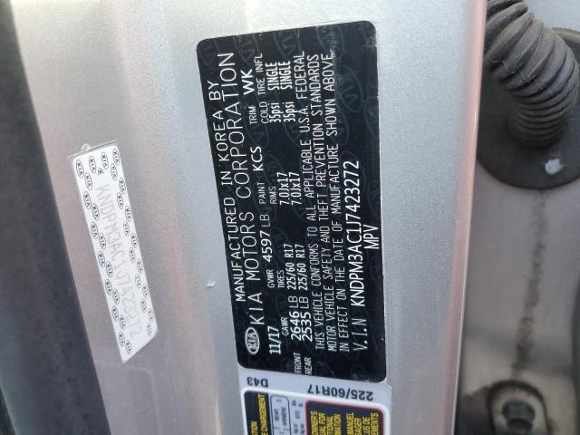 KNDPM3AC1J7423272 KIA Sportage Lx