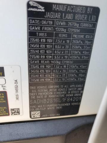 2020 JAGUAR I-PACE S SADHB2S16L1F84201