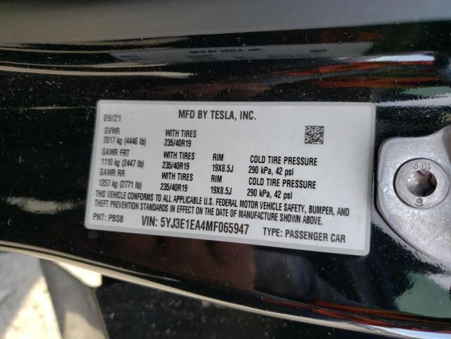 5YJ3E1EA4MF065947 Tesla MODEL 3