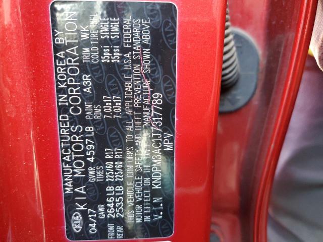 KNDPM3AC1J7317789 KIA Sportage Lx