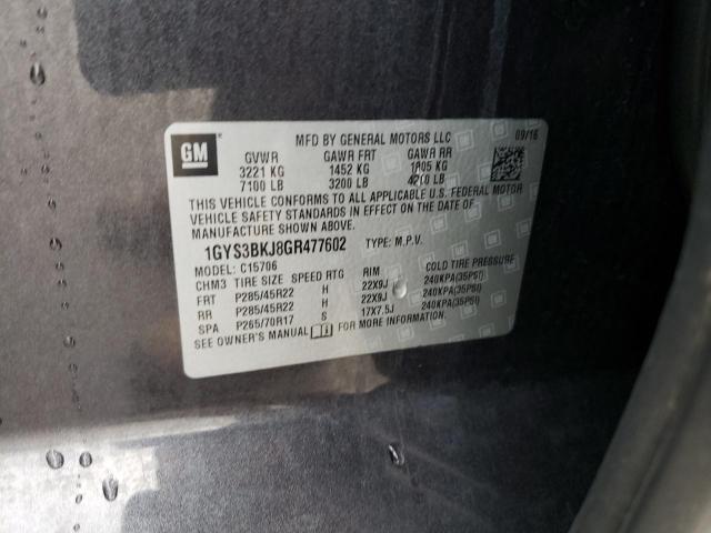 1GYS3BKJ8GR477602 Cadillac Escalade Luxury
