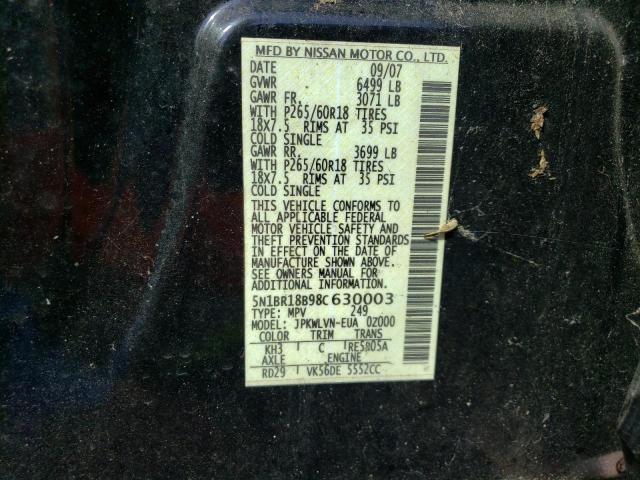 5N1BR18B98C630003 Nissan Pathfinder Le