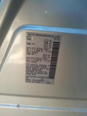 5N1DR2CNXLC609038 Nissan Pathfinder Sl