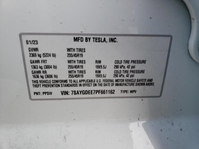 7SAYGDEE7PF661162 Tesla Model Y