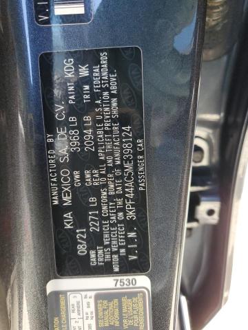 3KPF44AC5ME398124 KIA FORTE GT