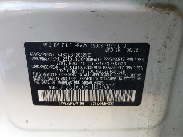 JF2SJAJC6HH430800 Subaru Forester 2.5i Limited
