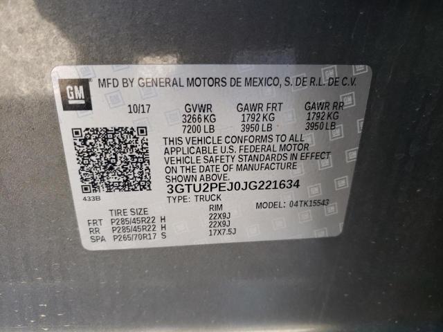 2018 GMC SIERRA - 3GTU2PEJ0JG221634
