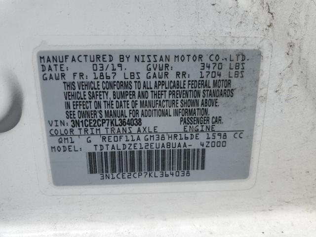 3N1CE2CP7KL364038 Nissan Versa Note S