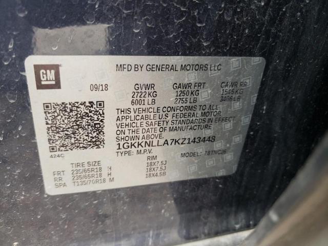2019 GMC ACADIA 1GKKNLLA7KZ143448